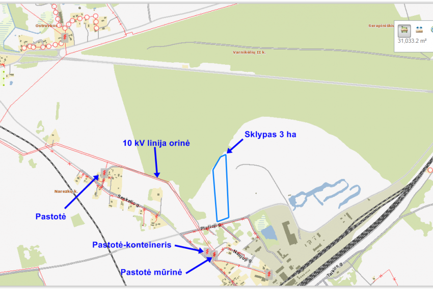 Sklypas saulės parkui, Narezkų k.